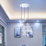 30W Creativo Sfera di Vetro Molecola Lampada Moderna Personalità Soggiorno Lampadario Lampada Bolla di Sapone, 14 Sfere 3 Lampade, Piatto Lungo, Dimensioni: 120 x 84 cm