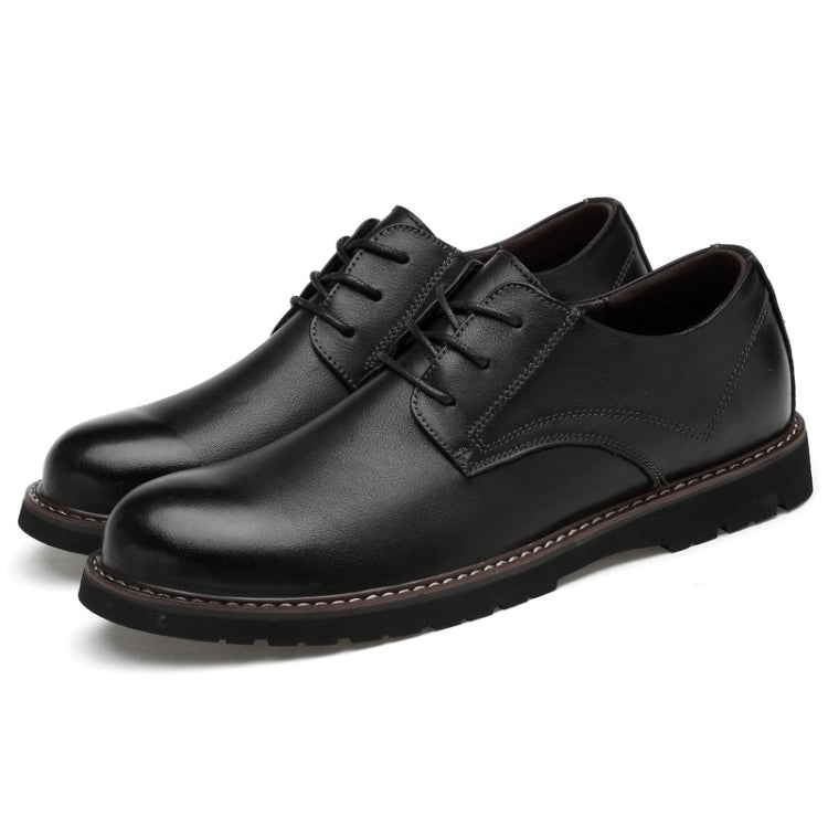 Scarpe casual da uomo in pelle bovina di primo strato tinta unita a testa tonda, 36, 37, 38, 39, 40, 41, 42, 43, 44, 45, 46, 47, 48