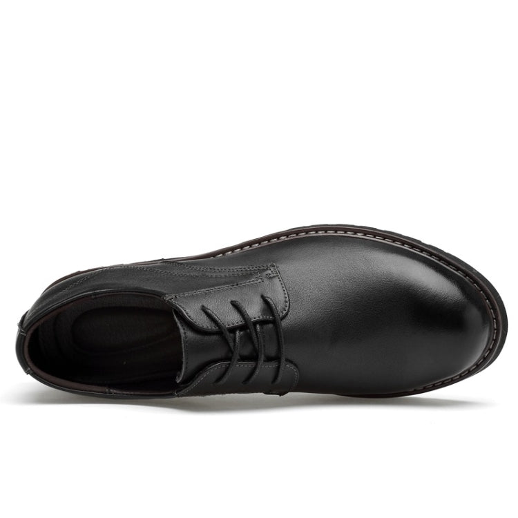 Scarpe casual da uomo in pelle bovina di primo strato tinta unita a testa tonda, 36, 37, 38, 39, 40, 41, 42, 43, 44, 45, 46, 47, 48