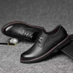 Scarpe casual da uomo in pelle bovina di primo strato tinta unita a testa tonda, 36, 37, 38, 39, 40, 41, 42, 43, 44, 45, 46, 47, 48