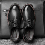 Scarpe casual da uomo in pelle bovina di primo strato tinta unita a testa tonda, 36, 37, 38, 39, 40, 41, 42, 43, 44, 45, 46, 47, 48