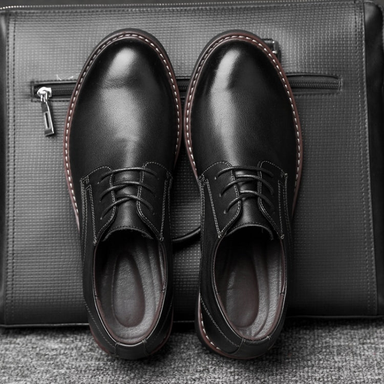 Scarpe casual da uomo in pelle bovina di primo strato tinta unita a testa tonda, 36, 37, 38, 39, 40, 41, 42, 43, 44, 45, 46, 47, 48