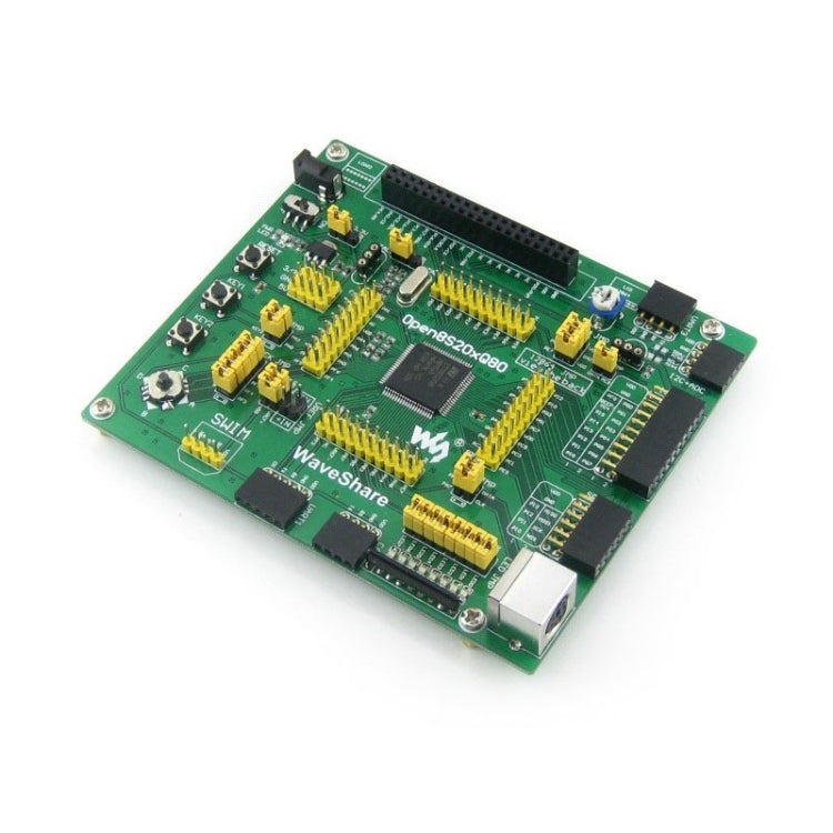 Scheda sviluppo STM8S208MB con MCU STM8 e interfacce UART CAN