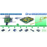 Scheda sviluppo STM8S208MB con MCU STM8 e interfacce UART CAN