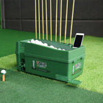 PGM Indoor Golf Macchina per palline automatica multifunzione a grande capacità con portapacchi, 60x33x27cm Grey, 60x33x27cm Green