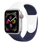 Cinturino in silicone a doppio colore per Apple Watch Series 3 & 2 & 1 42mm (azzurro + rosa chiaro)