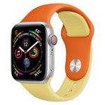 Cinturino in silicone a doppio colore per Apple Watch Series 3 & 2 & 1 42mm (azzurro + rosa chiaro)