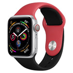 Cinturino in silicone a doppio colore per Apple Watch Series 3 & 2 & 1 42mm (azzurro + rosa chiaro)