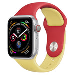 Cinturino in silicone a doppio colore per Apple Watch Series 3 & 2 & 1 42mm (azzurro + rosa chiaro)