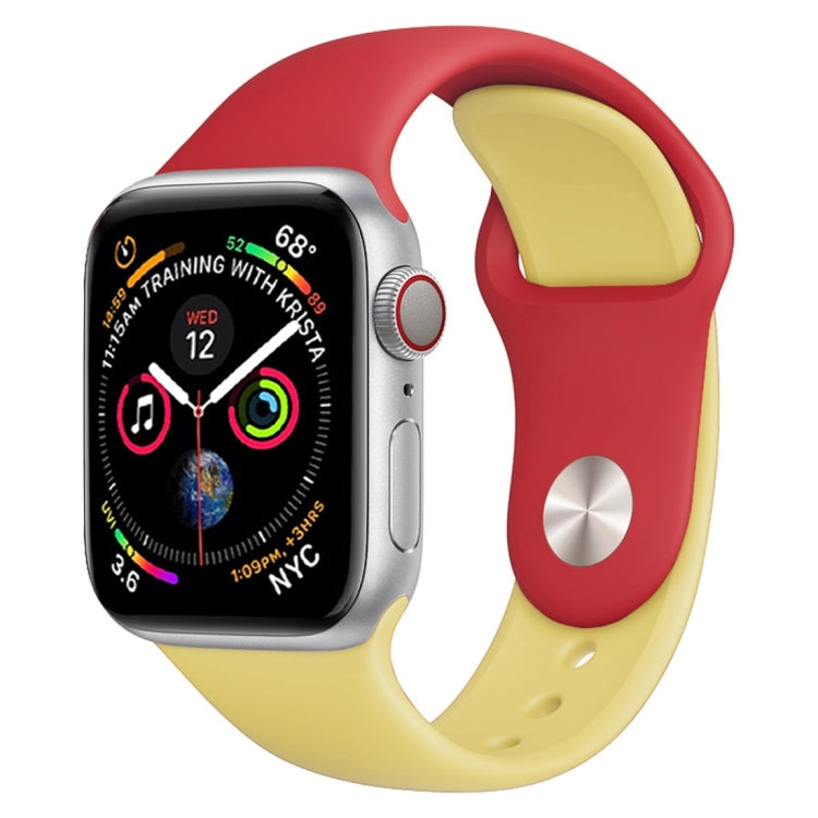 Cinturino in silicone a doppio colore per Apple Watch Series 3 & 2 & 1 42mm (azzurro + rosa chiaro)