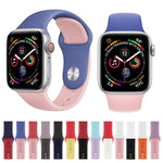Cinturino in silicone a doppio colore per Apple Watch Series 3 & 2 & 1 42mm (azzurro + rosa chiaro)