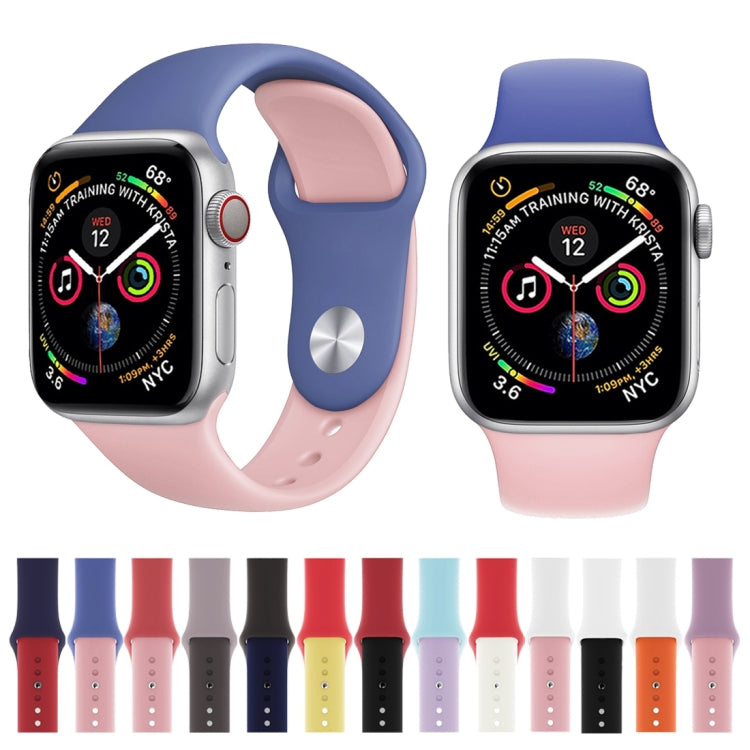 Cinturino in silicone a doppio colore per Apple Watch Series 3 & 2 & 1 42mm (azzurro + rosa chiaro)