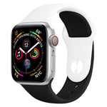 Cinturino in silicone bicolore per Apple Watch serie 3, 2 e 1 38 mm (bianco+rosso)