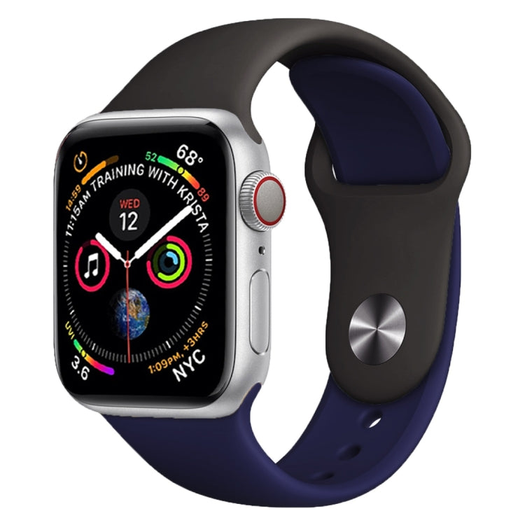 Cinturino in silicone bicolore per Apple Watch serie 3, 2 e 1 38 mm (bianco+rosso)