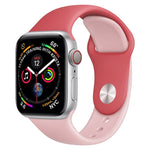 Cinturino in silicone bicolore per Apple Watch serie 3, 2 e 1 38 mm (bianco+rosso)