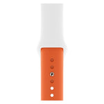 Cinturino in silicone bicolore per Apple Watch serie 3, 2 e 1 38 mm (bianco+rosso)