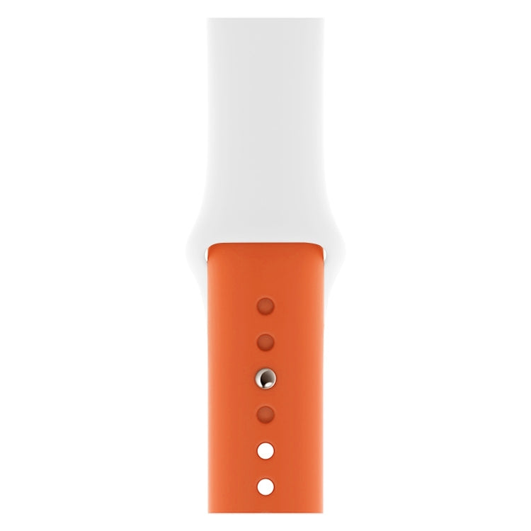 Cinturino in silicone bicolore per Apple Watch serie 3, 2 e 1 38 mm (bianco+rosso)