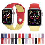 Cinturino in silicone bicolore per Apple Watch serie 3, 2 e 1 38 mm (bianco+rosso)
