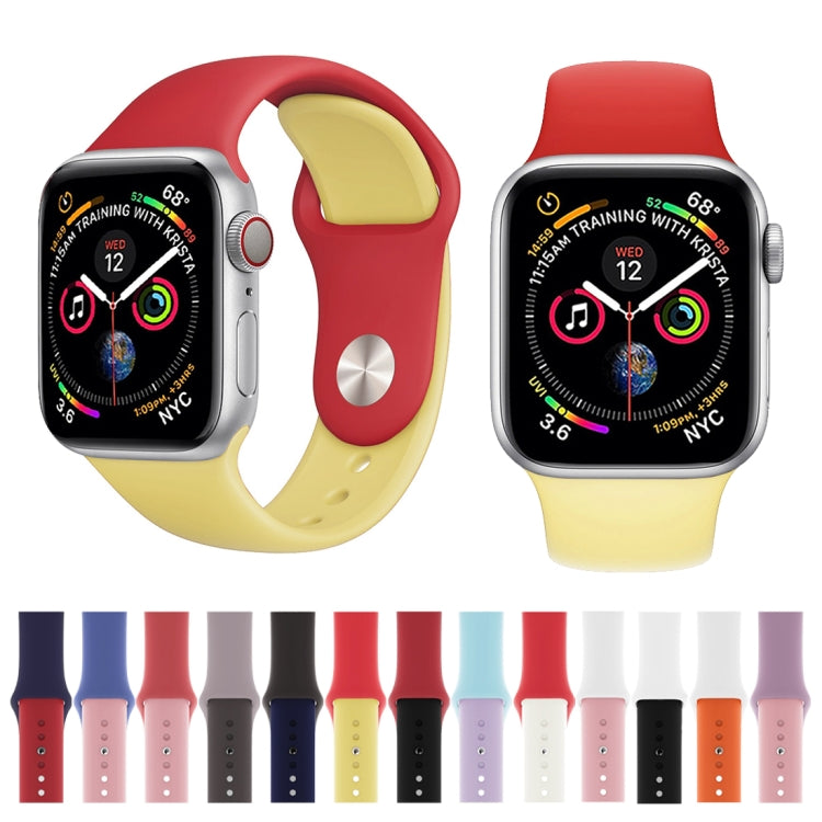 Cinturino in silicone bicolore per Apple Watch serie 3, 2 e 1 38 mm (bianco+rosso)