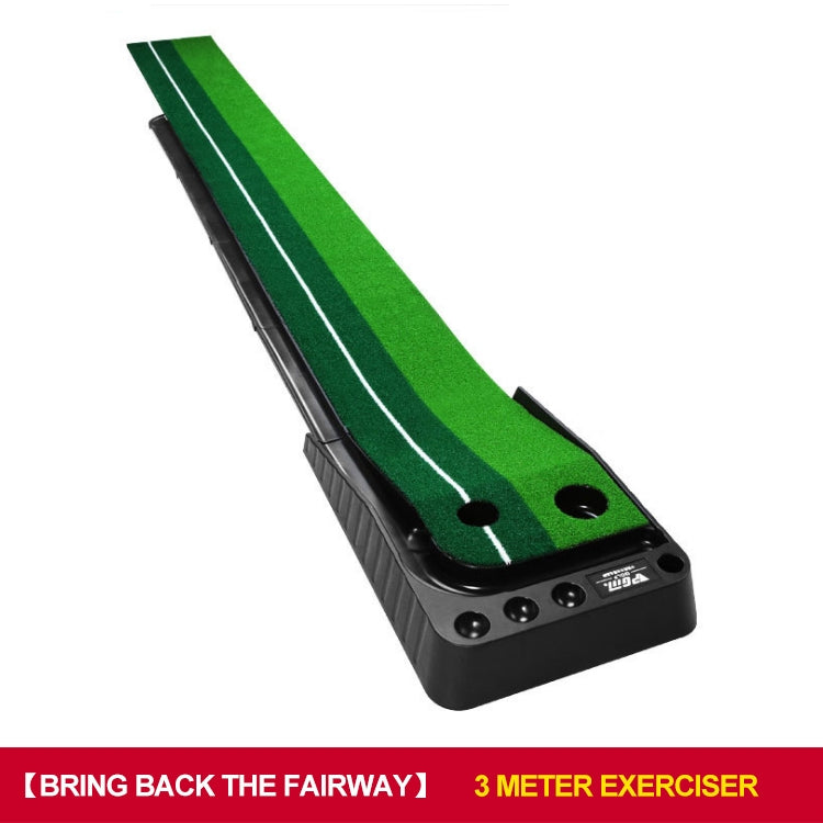 PGM 3m Golf Indoor Swing Grip Putting Trainer Allenamento del ritmo con fairway di ritorno automatico, 3m