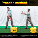 PGM Multi-Funzione Golf Power Impact Impermeabile Pratica Allenamento Smash Hit Strike Bag Trainer Esercizio Pacchetto, Dimensioni: 26 x 44 cm, HL002 Black, HL002 Yellow