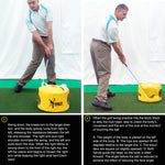 PGM Multi-Funzione Golf Power Impact Impermeabile Pratica Allenamento Smash Hit Strike Bag Trainer Esercizio Pacchetto, Dimensioni: 26 x 44 cm, HL002 Black, HL002 Yellow