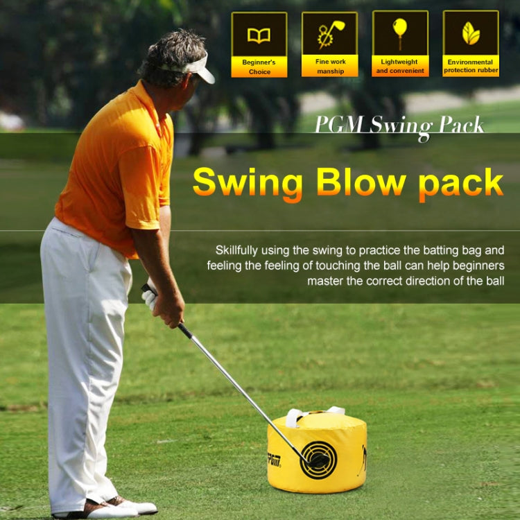 PGM Multi-Funzione Golf Power Impact Impermeabile Pratica Allenamento Smash Hit Strike Bag Trainer Esercizio Pacchetto, Dimensioni: 26 x 44 cm, HL002 Black, HL002 Yellow