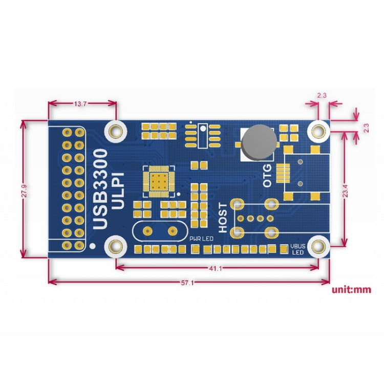 Scheda Waveshare USB3300 USB HS con interfaccia ULPI