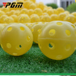 PGM 10 PCS Palla da Golf per Esercizi Indoor, 10PCS Hollow Ball White, 10PCS Hollow Ball Yellow