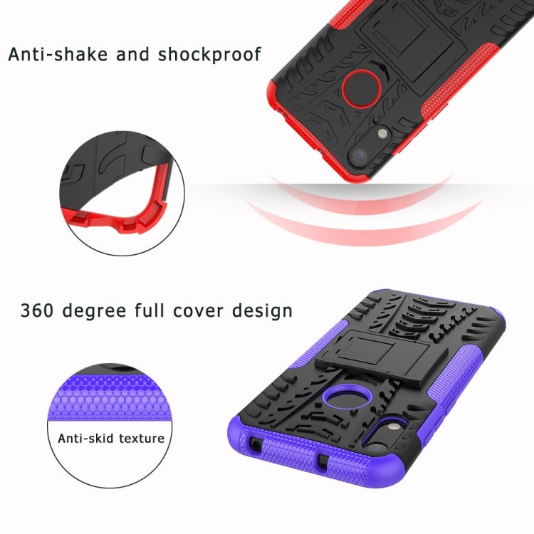 Custodia antiurto TPU PC con supporto per Huawei Y6 2019