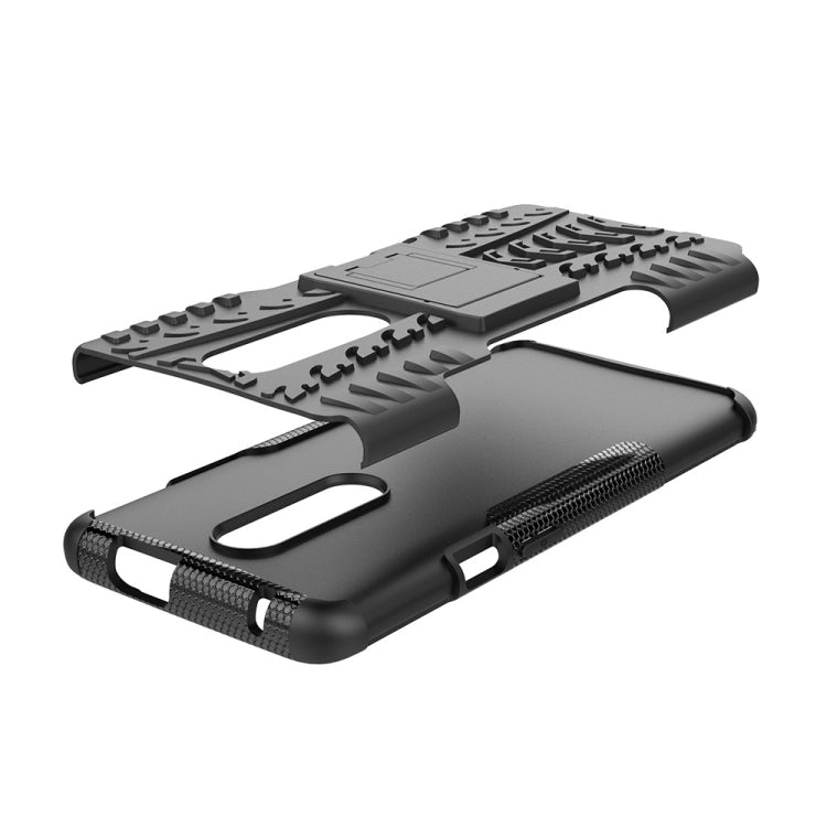 Custodia TPU PC antiurto con supporto per OnePlus 7