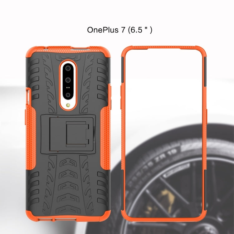 Custodia TPU PC antiurto con supporto per OnePlus 7