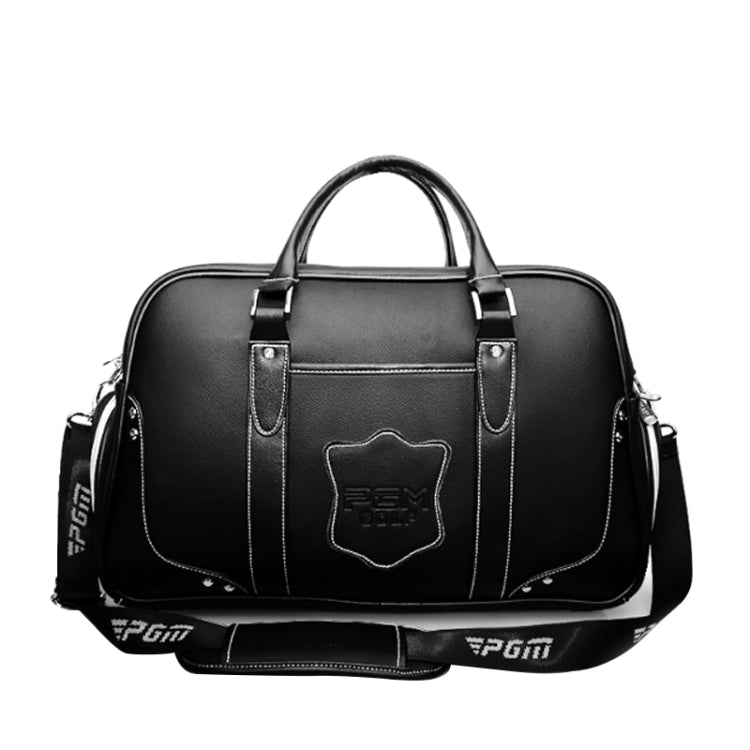 PGM Golf Borsa portatile per abbigliamento da uomo in vera pelle di grande capacità, borsa per scarpe incorporata, YWB021