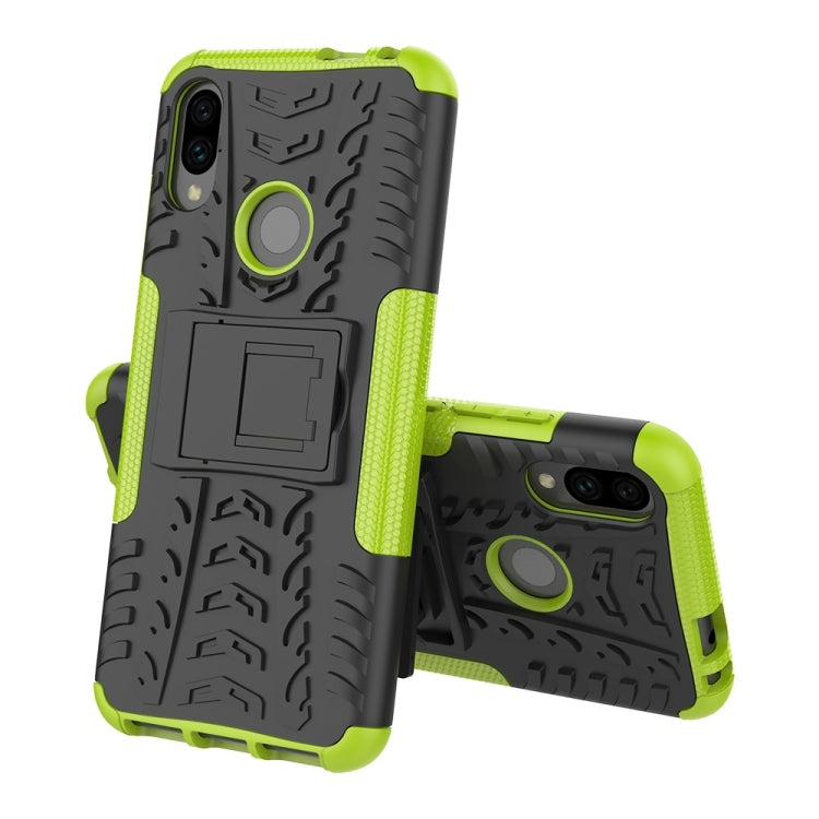 Custodia per telefono antiurto in TPU + PC per pneumatici per Xiaomi Redmi Note 7, con supporto