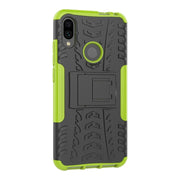 Custodia per telefono antiurto in TPU + PC per pneumatici per Xiaomi Redmi Note 7, con supporto
