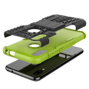 Custodia per telefono antiurto in TPU + PC per pneumatici per Xiaomi Redmi Note 7, con supporto