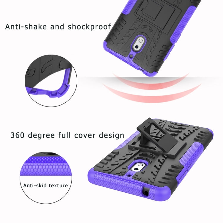Custodia antiurto TPU PC per Nokia 2.1 con supporto