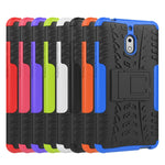 Custodia antiurto TPU PC per Nokia 2.1 con supporto