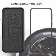 Custodia antiurto TPU e PC con supporto per Galaxy M20