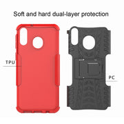 Custodia antiurto TPU e PC con supporto per Galaxy M20