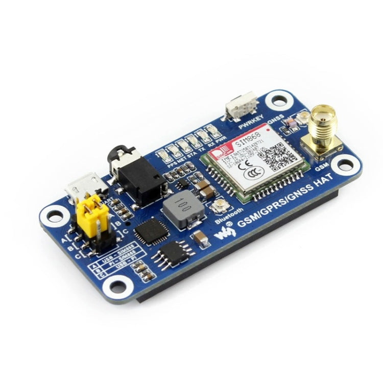 CAPPELLO Waveshare GSM/GPRS/GNSS/Bluetooth per Raspberry Pi, GSM/GPRS/GNSS/Bluetooth HAT