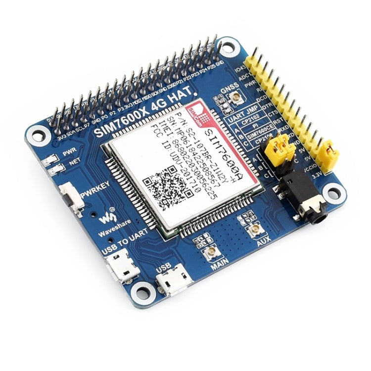 CAPPELLO Waveshare 4G / 3G / GNSS per Raspberry Pi, LTE CAT4, per il Nord America, 4G / 3G / GNSS HAT