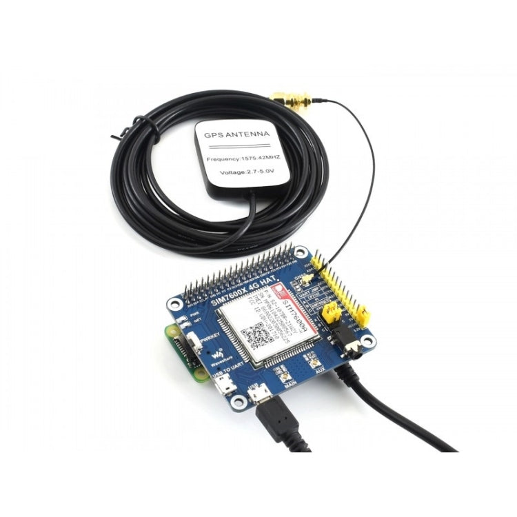 CAPPELLO Waveshare 4G / 3G / GNSS per Raspberry Pi, LTE CAT4, per il Nord America, 4G / 3G / GNSS HAT