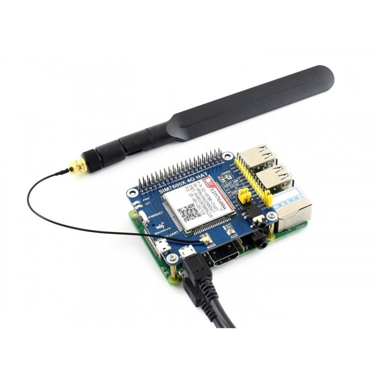 CAPPELLO Waveshare 4G / 3G / GNSS per Raspberry Pi, LTE CAT4, per il Nord America, 4G / 3G / GNSS HAT