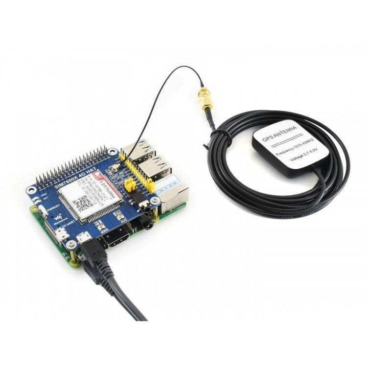 CAPPELLO Waveshare 4G / 3G / GNSS per Raspberry Pi, LTE CAT4, per il Nord America, 4G / 3G / GNSS HAT