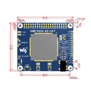CAPPELLO Waveshare 4G / 3G / 2G / GSM / GPRS / GNSS per Raspberry Pi, LTE CAT4, per la Cina
