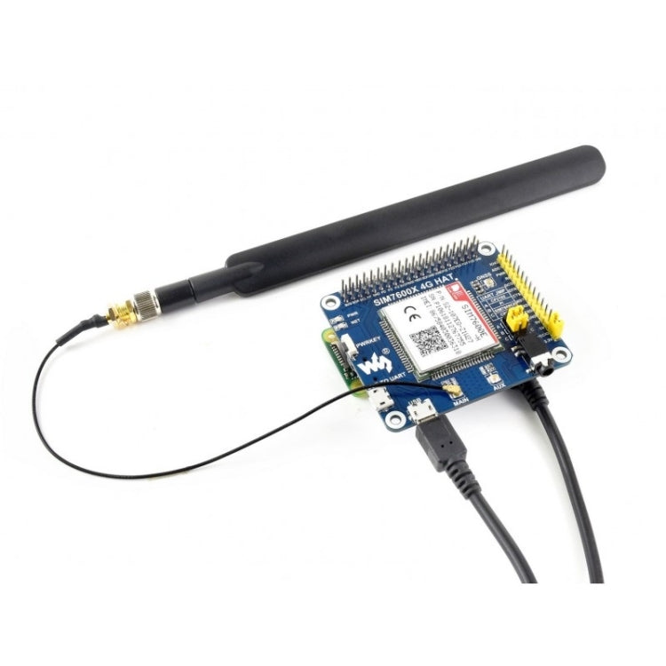 Waveshare 4G / 3G / 2G / GSM / GPRS / GNSS HAT per Raspberry Pi, LTE CAT4, per Sud-est asiatico, Asia occidentale, Europa, Africa, 4G / 3G / 2G / GSM / GPRS / GNSS HAT