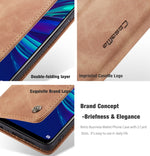 Custodia portafoglio in pelle per Huawei P Smart 2019