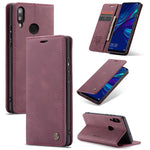 Custodia portafoglio in pelle per Huawei P Smart 2019