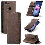 Custodia portafoglio in pelle per Huawei P Smart